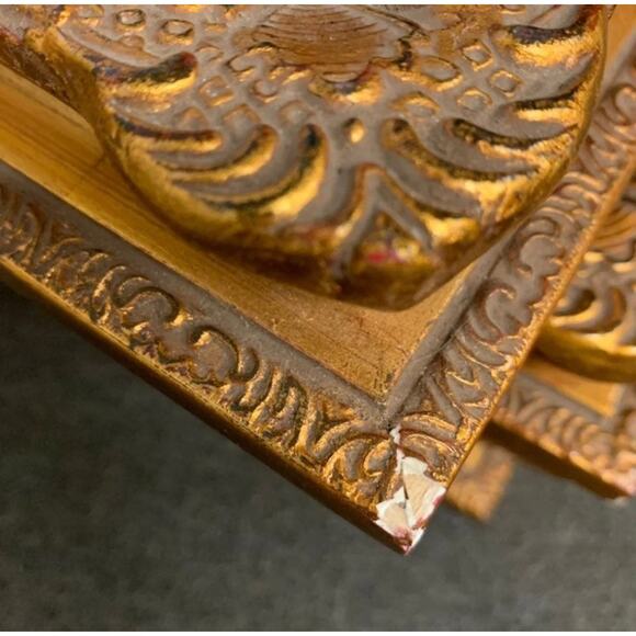 4 Vintage Ornate Gold Wood Frame Oil Painting - Picture 10 of 10